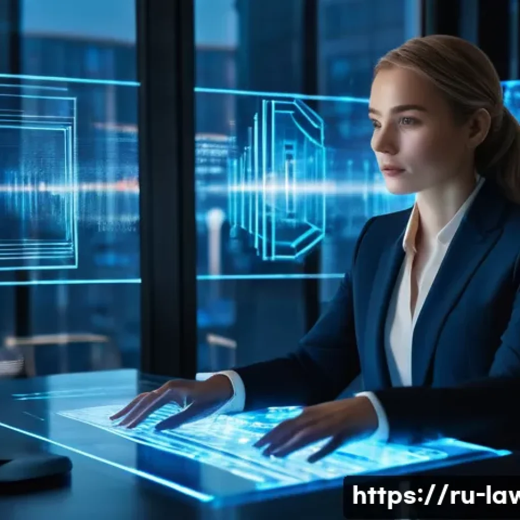 법률 변호사로서의 자기계발 방법 - **Prompt 1: The AI-Powered Legal Professional**
A highly detailed, cinematic shot of a modern Ru...