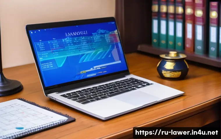 변호사 시험 대비를 위한 최신 교재 정보 - A detailed modern law study room scene for a Russian law student preparing for the advocate exam: a ...
